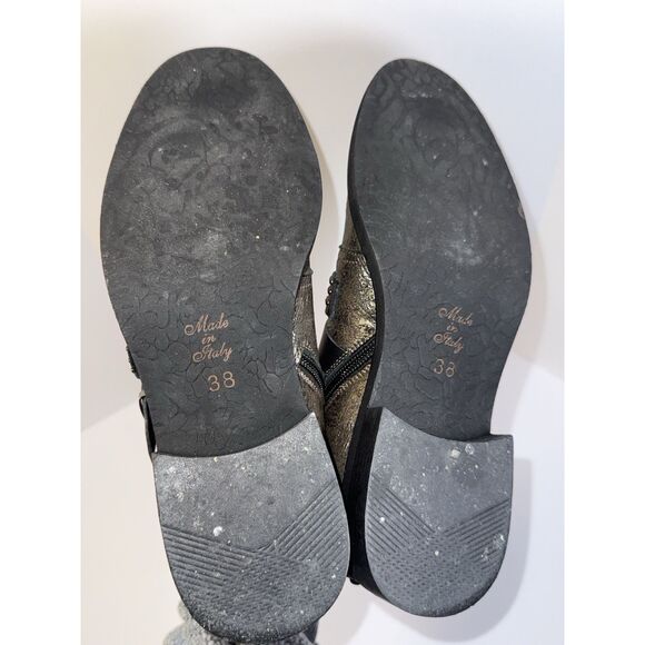 Freebird Leather Ankle Boots Western Boho Straps Buckle Studded Moto Rock 38/7.5 - Picture 5 of 16